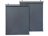 Habitat et Jardin Juego de 2 estores enrollables para pérgola - 124 x 225 cm - Antracita