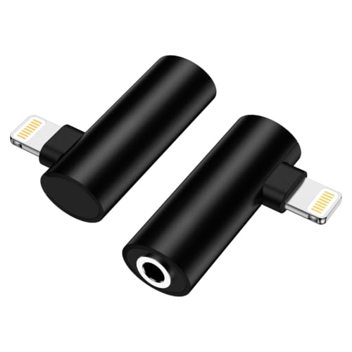2Pack [Apple MFi Certified] Lightning to 3.5 mm Headphone Adapter Compatible with iPhone 14 13 12 11 Pro XR XS Max X 8 7 6s,iPhone Headphones Jack Adapter Aux to Lightning Cable Dongle Audio Converter