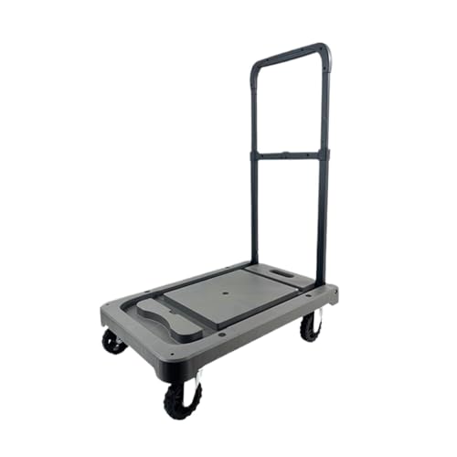 Carretilla plegable con plataforma 44x67x95 cm gris miniatura 1