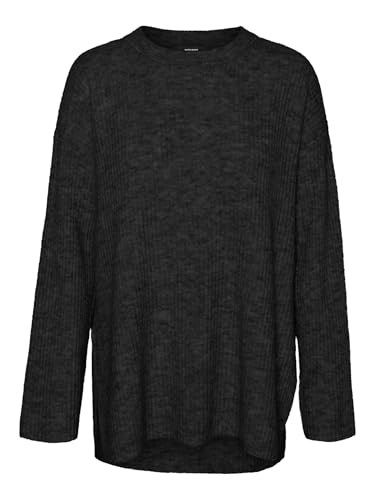 VERO MODA Vmpalma Noos Pull Long à col Rond Sweater, Noir, XS Femme VERO MODA Vmpalma Noos Pull Long à col Rond Sweater, Noir, XS Femme