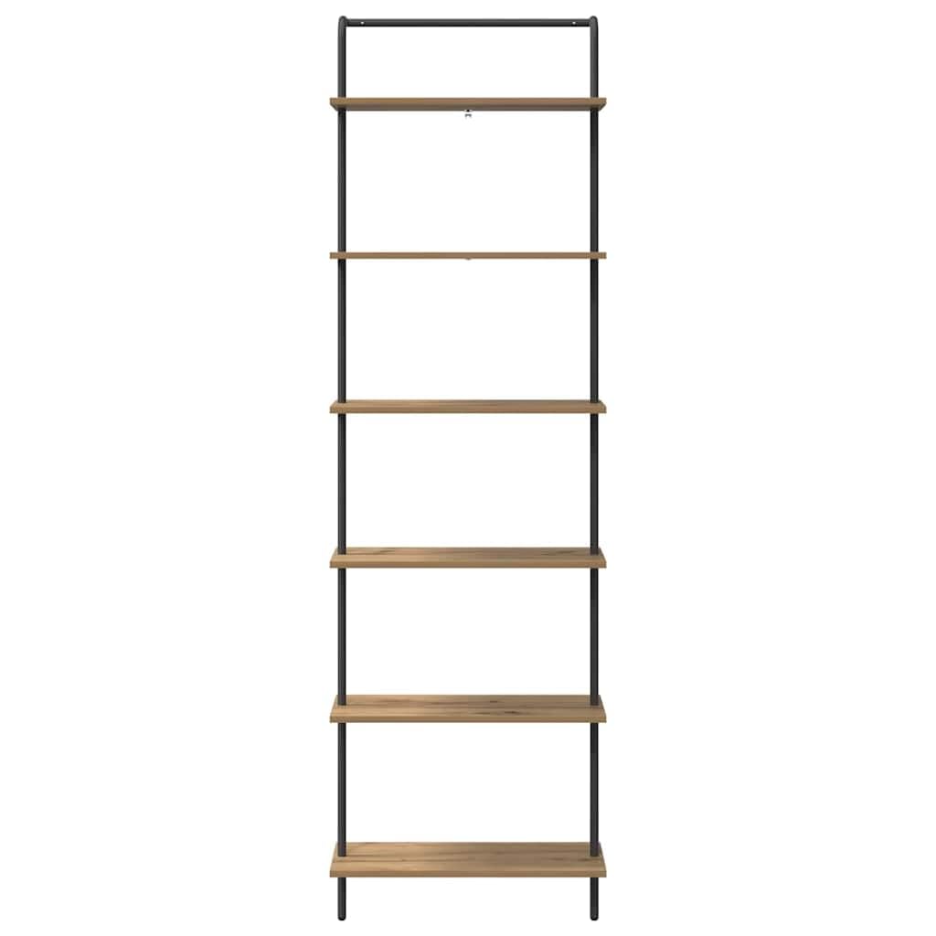Generico Libreria Rovere Artigianale 60 x 24 x 203 cm Legno Multistrato,Nero,11.91kg,879976