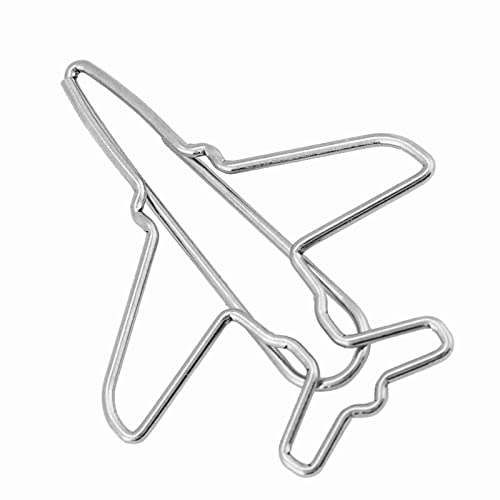Blaihild Aircraft Shape Paper Clips Set of 10 Stainless Steel Bookmark Clips, 3.5 X 4.5 Cm Novelty Office Supplies for Document Organizing, 34g Lightweight Portable Box for Journaling - Image 4