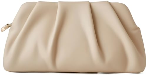 Image of Women's Clutch Purse,Evening Bag for Women Ruched Clutch Purse Detachable Metal Chain Crossbody Bag