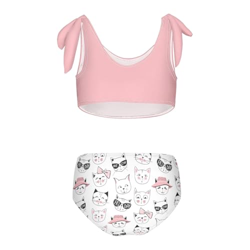 Image of CaTaKu Girls Two Piece Swimsuits Toddler Bathing Suits Bikini Set Summer Beach Swimwear for Girls Size 3-12T
