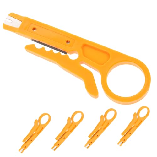 NUOBESTY 5Piezas Herramientas Pelacables Mini Cortadores De Cables Eléctricos Pelacables Prácticos Para Conectar y Cortar Cables Herramientas De Alta Resistencia Color