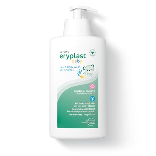 Eryplast Gel-Champú 500 ml - Gel de ducha y champú para bebé de 0 a 36 meses - Loción de ducha para pieles delicadas y bebés con piel atópica