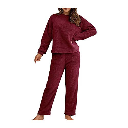 Ensemble de vêtements femmes doublé teddy polaire idéal pour cocooning hiver