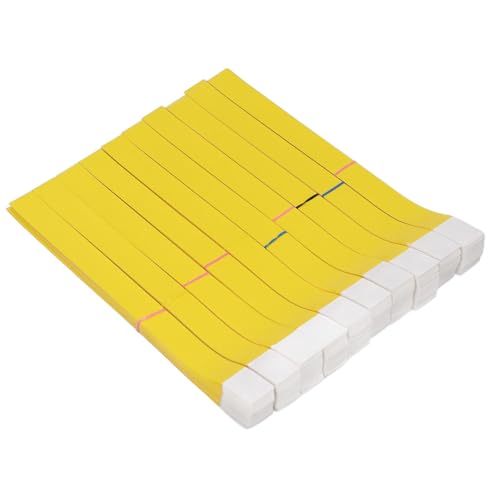 Leftwei Paquete de 1000 Pulseras de Papel Desechables para Eventos, Bandas de Entrada Ajustables Impermeables para Conciertos, Parques Infantiles y Fiestas (YELLOW)