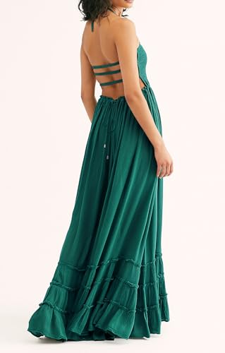 Image of R.Vivimos Womens Summer Boho Sexy Backless Long Dresses