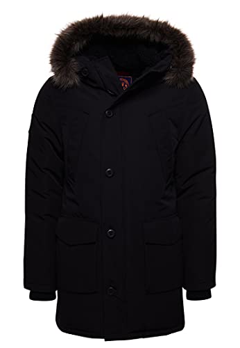 Superdry Men's Everest Parka, Jet Black, L