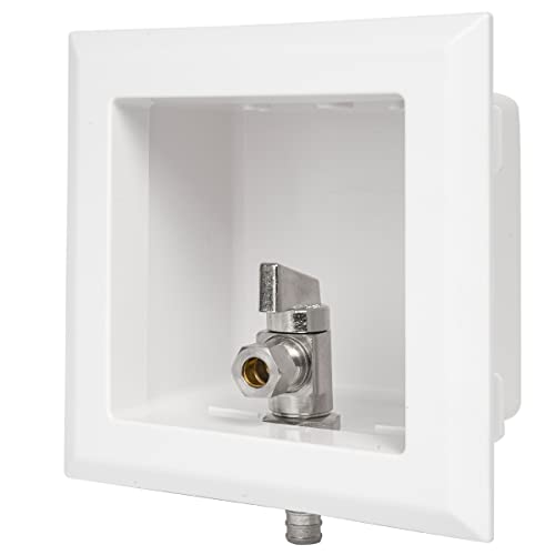 EFIELD Pex Dishwasher Outlet Box with Ball Valve, 1/2