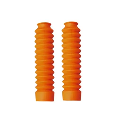 Fit For Bike ZJ125 125 CG125 Motorcycle Front Fork Shock Absorber Dust Cover Rubber Protector Gaiters Gators Boots(13 sections Orange)