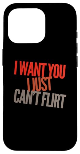 �ʔ��� ���}���e�B�b�N �e�L�X�g �ʔ��� I Want You I Just Can't Flirt �X�}�z�P�[�X iPhone 16 Pro �p