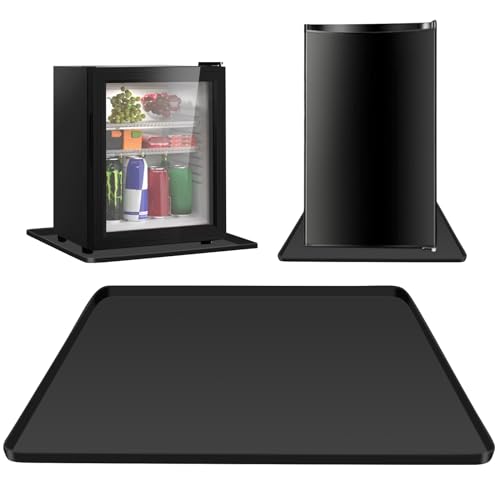 Alfombrilla de silicona para mini refrigerador con bordes elevados, 23.6 x 23.6 x 0.8 pulgadas, protectores de suelo de silicona para mini refrigerador, congelador, gabinete de vino, lavavajillas,