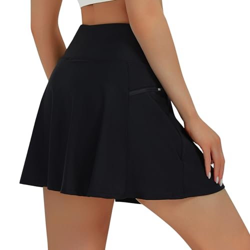 beroy Women's High Waisted Swim Skirt Bathing Suit Bottom Tummy Control Tankini Swimsuit Skort with Zipper Pockets2