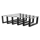 HEVVA 15 cm hohe Möbelfüße 20/25/30/35/40/45/50 cm - Graz - Möbelbeine, Schrankfüße, Sockelfuß für Schrank, Couch, Sofa, Bett oder Sideboard | (2er Set - Schwarz, 35 cm)