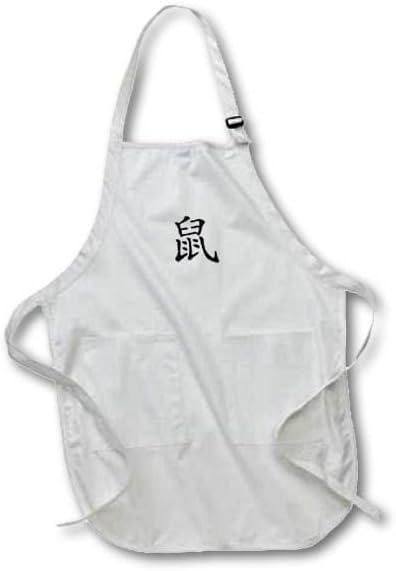 3dRose Full Length Apron - Chinese Zodiac Sign Rat (apr_282751_1)