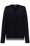 Elastisches Saumband GINA LAURA Damen Bluse, elastischer Saum, Krepp, Jersey dunkelblau M 728642 73-M