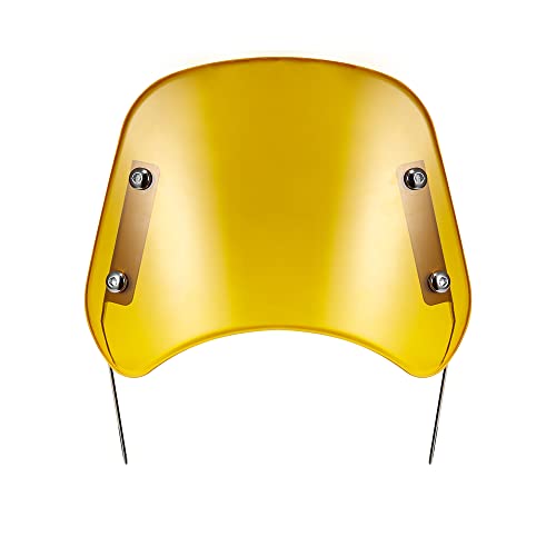Universal Motorrad Windschutzscheibe Windshield Windabweiser für 5 ’’ - 7 ’’ Scheinwerfer Motorrad (Gelb)