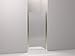 Kohler K-702410-G54-ABV Fluence Frameless Pivot Shower Door with Falling Lines Glass, Anodized Brushed Bronze