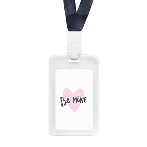 Étui de protection transparent pour carte d'identité Be Mine Rose avec motif citation