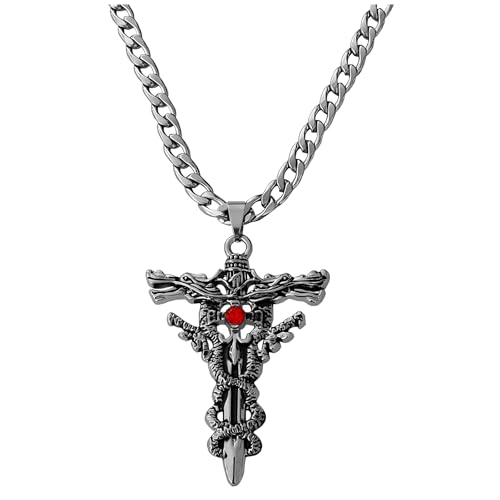 M Men Style Dragon Head Norse Mythology Jewelry Black And Silver Stainless Steel Pendant Necklace Chain For Men And Women LSPn220123