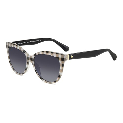 Kate Spade New York Women's Daesha/S Cat Eye Sunglasses, WHTBKPTTR, 56mm, 16mm
