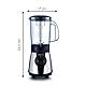 Moulinex Blend&Go LM1B1D 300W Mixer, Smoothie-Mixer mit 750 ml Kunststoffkrug, inklusive 750 ml tragbarer Flasche, 4 abnehmbaren Klingen, Edelstahloberflächen
