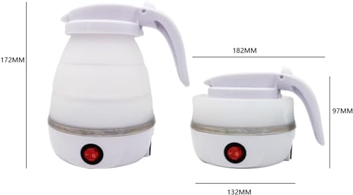 Chaleira Jarra Elétrica De Silicone Dobrável Retrátil Chaleira Dobrável Portátil 110v 600ml (Branca)