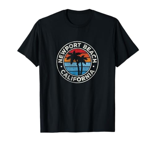 Newport Beach California CA Vintage Graphic Retro 70s T-Shirt