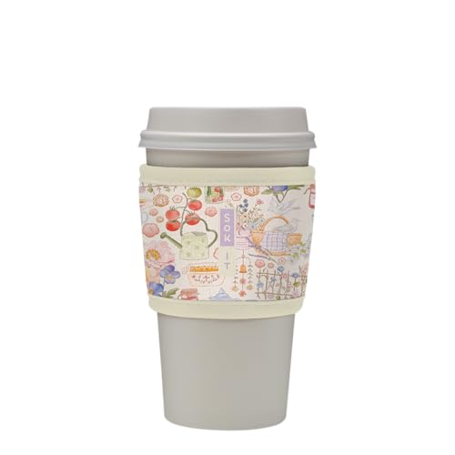 Sok It HotSok Coffee & Tea Reusable Insulated Neoprene Cup Sleeve (Cottage Core, One Size Coffee Sleeve)