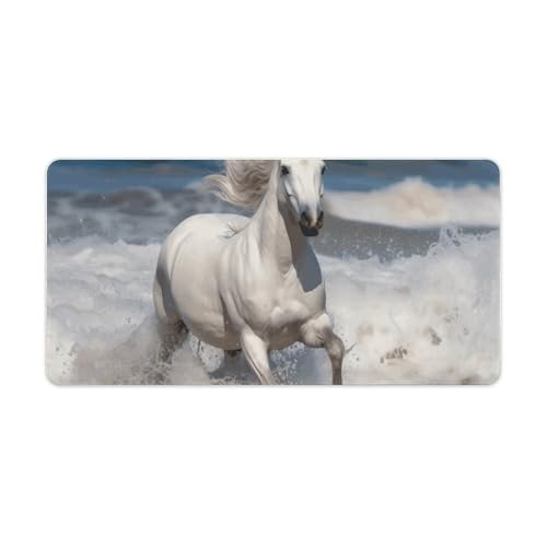 Tapis de souris de grande taille motif cheval sous-main écriture maison et bureau