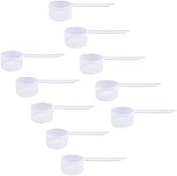 Vista 37 de Cuchara medidora de plástico, (29.6 cc 2 cucharadas 1/8 taza 1.0 fl oz) Cucharas de mango largo para polvos, gránulos, café, alimentos