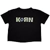 Rock Off officially licensed products Korn Doll Issues Band Logo Crop Top L Black #1