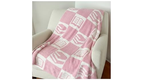 Book Lover Gifts for Women - The Bookish Blanket - Cozy and Soft Reading Throw Featuring a Book-Themed Design - Bookish Gifts for Readers Bibliophile librerians - 50x60 in (Pink)
