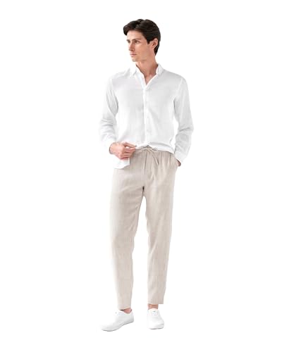 Magic Linen - Pants Palermo, Linen Pants for Men, Loose Fit Linen Pants for Summer, 100% Flax Linen Pants for Men