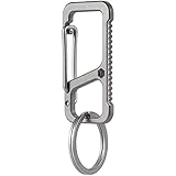 KeyUnity KM06 Keychain Carabiner Clip, Anti-lost Quick Release Titanium Key Holder, 2 inch Key...