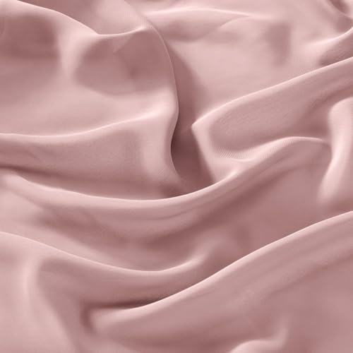 Image of MLMC Dusty Rose Chiffon Fabric by The Yard Pre-Cut Sheer Chiffon Arch Fabric 3 Yards Airy Continuous Draping Panels 60 inch Wide for Wedding Backdrop Craft Ceiling Decor