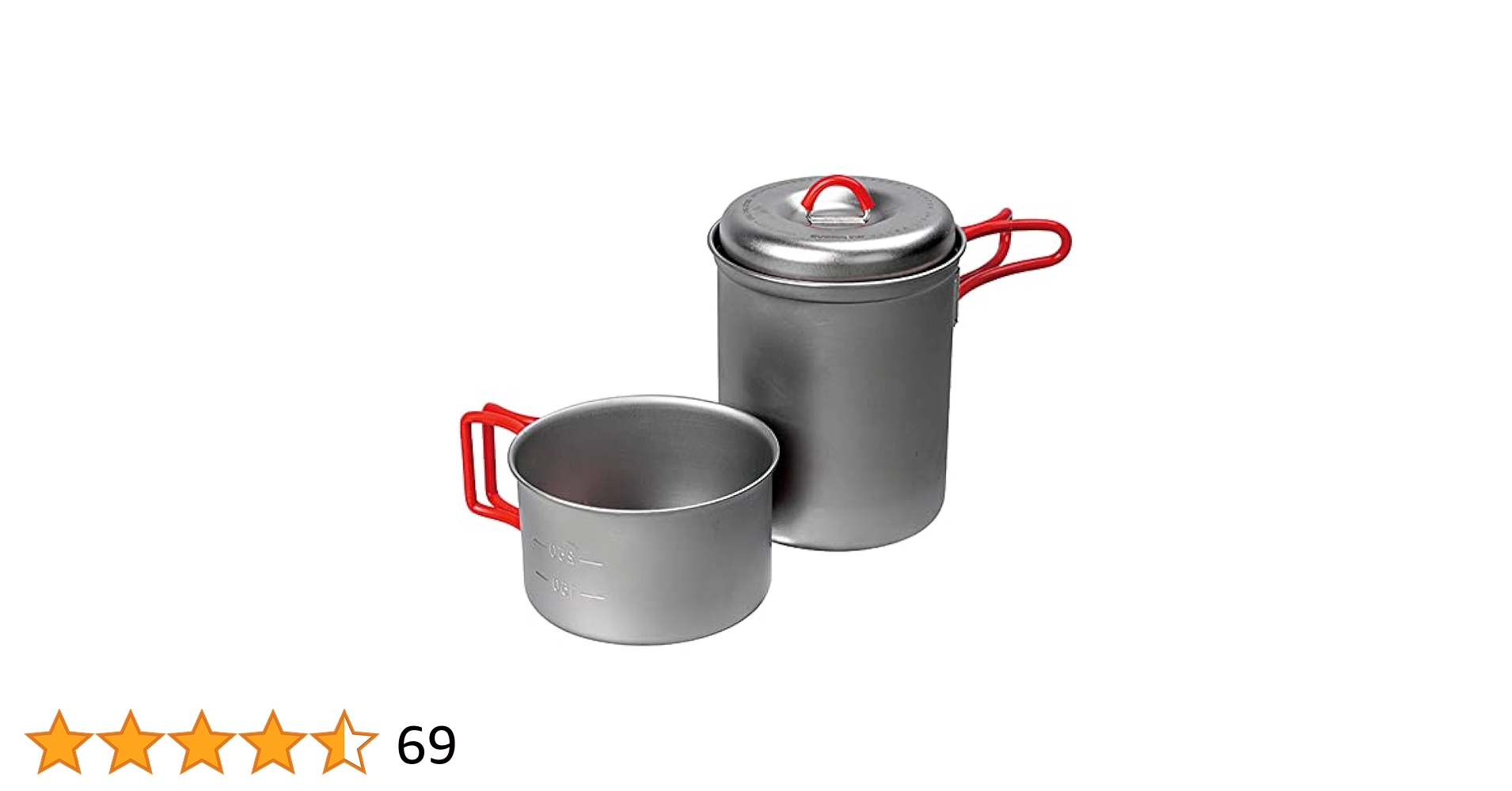 EVERNEWTITANIUMフルセット Amazon.com : EVERNEW Titanium Ultralight Pot Set, Medium