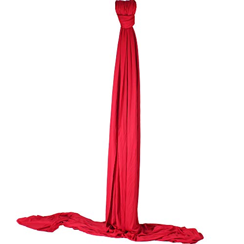 Diabolo Freizeitsport- TISSU pour ACROBATIQUE AÉRIENNE- 6m- ROUGE- Sac de Transport inclu- pour une Hauteur de 2à3m- respecte les Normes Internationales- Résistant et Lavable- YOGA- ARTISTIQUE-ACROBAT