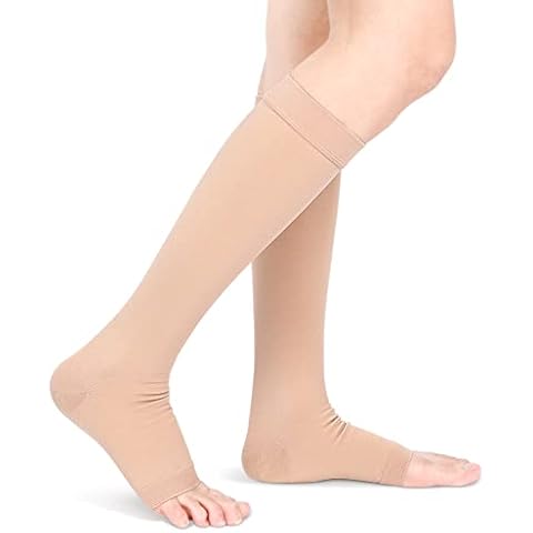 Calcetines de compresión con punta abierta Yosoo Health Gear Cover