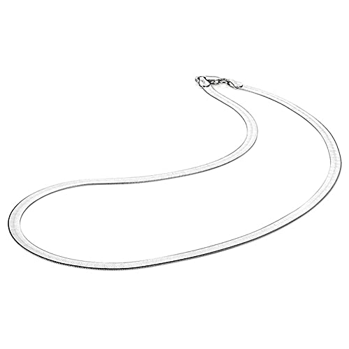 Collier lame pour hommes et femmes chaine serpent plate ras de cou
