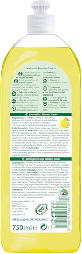 Frosch - Handspüler Flüssigkeit, Bio-Balsam Zitrone, entfettet und schützt die Haut, dermatologisch getestet - Packung mit 10 Stück x 750 ml