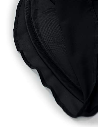 Moqivgi V Neck Tank Tops For Women Loose Fit Casual Summer Sexy Camisole Vacation Beach Going Out Pleated Flowy Double Layers Chiffon Sleeveless Shirts Black X-Large #TOP3