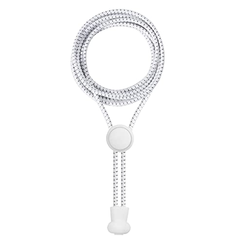 mylovetime 2 Paar Schnürsenkel, Elastische Schnürsenkel ohne binden mit Schnellverschluss 120cm runde Schuhbänder unisex Weiß Cover