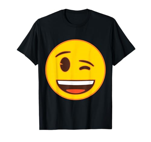 Emoji Officiel Clignotant Jaune Sourire Visage T-Shirt