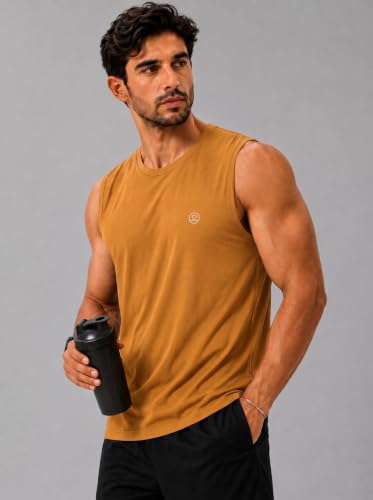 Image of CHKOKKO Sleeveless T Shirts Gym Vest for Men Workout Premium Cotton Blend