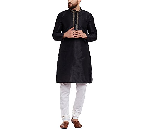 Kurta de seda Dupion bordada Sojanya túnica formal de alta gama