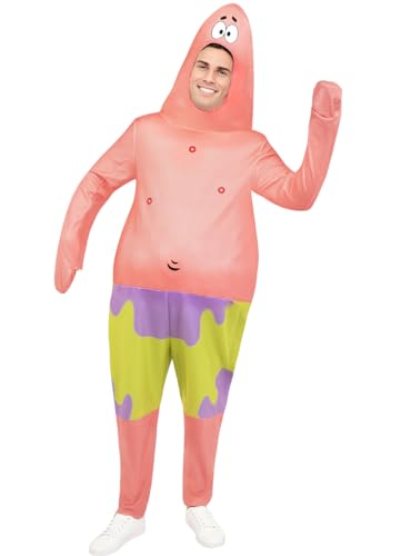 Funidelia | Disfraz de Patricio - Bob Esponja para hombre y mujer Dibujos Animados - Disfraz para adultos y divertidos accesorios para Fiestas, Carnaval y Halloween - Talla L - XL