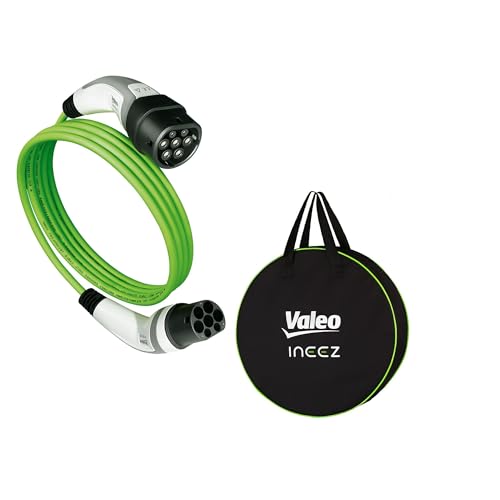 Câble de recharge électrique Type 2 triphasé Valeo Ineez 652111 pour borne publique 22 kW